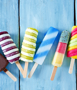 Colorful Frozen Popsicles