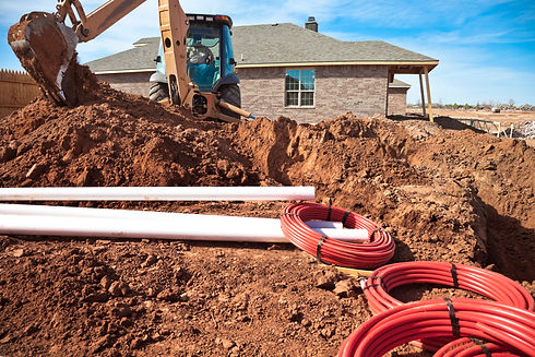 trenching for new home construction