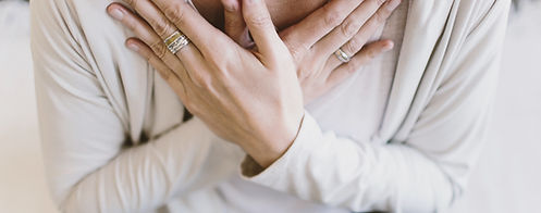 Hands on chest
