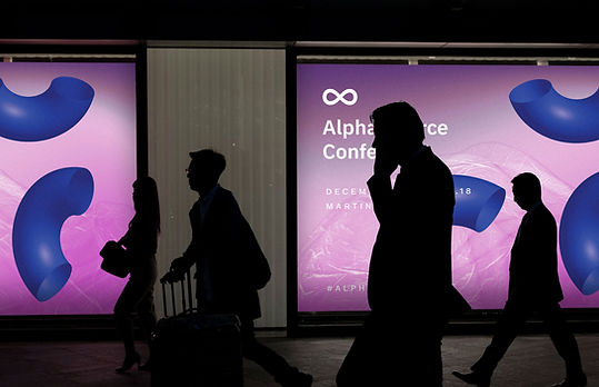 Silhouettes Near Display