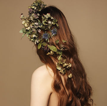 Flowers in Hair for Holistic & Natural Hair