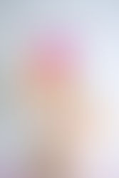 A woman with an abstract artwork