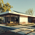 Modernes Glashaus