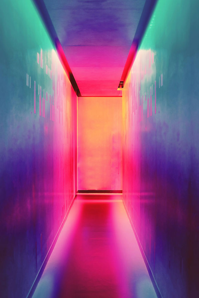 Neon Lit Corridor