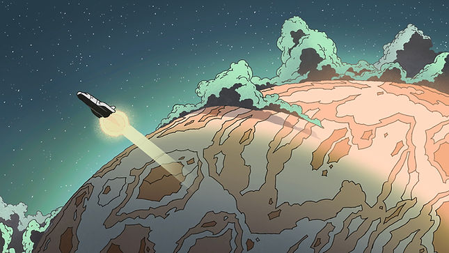 Planet and Spaceship