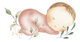 スリーピングベイビーイラスト
