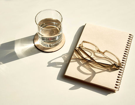 Glasses and Notebook
