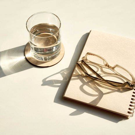 Glasses and Notebook