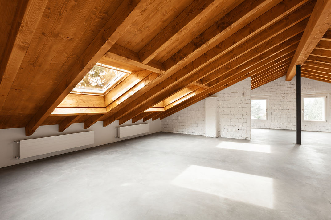 A modern wooden loft interior