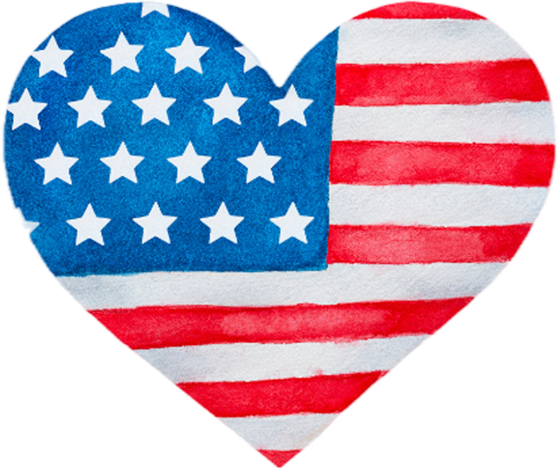 Heart-Shaped American Flag