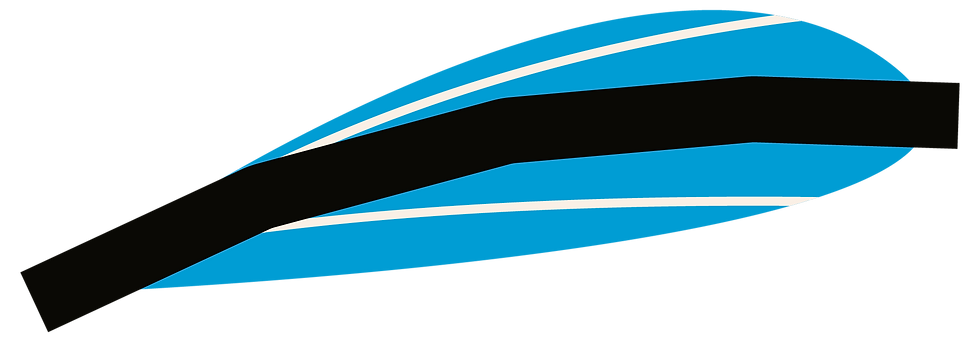 Stylized Blue Feather