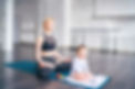 Mother and baby yoga