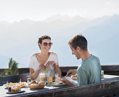 Frühstück in den Bergen