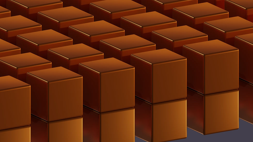 Geometric Bronze Cubes