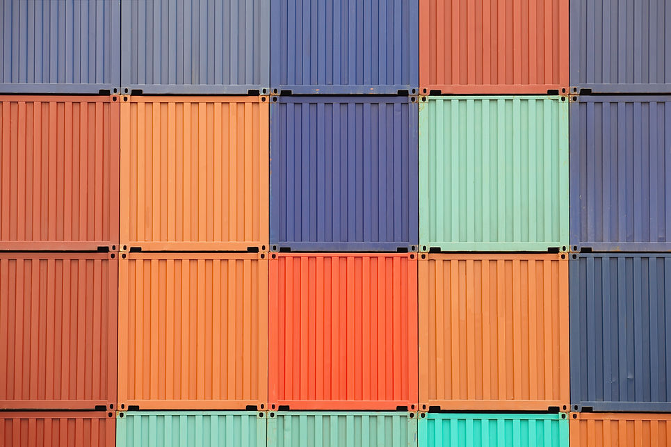 Conteneur d'expédition coloré