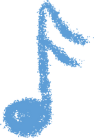 Blue Musical Note