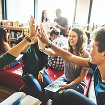 People giving a high five