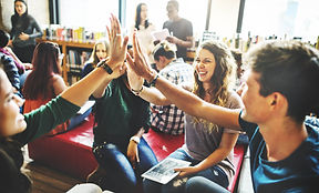 People giving a high five