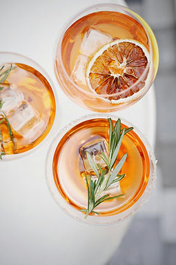 Citrus Cocktails Overhead