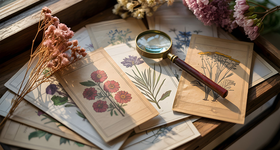 Einrichtung für eine botanische Studie