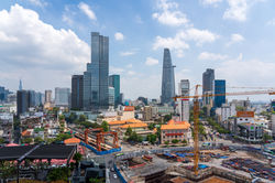 A view of District 1, Ho Chi Minh City from afar