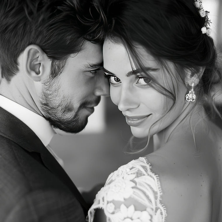 Couple de mariage romantique