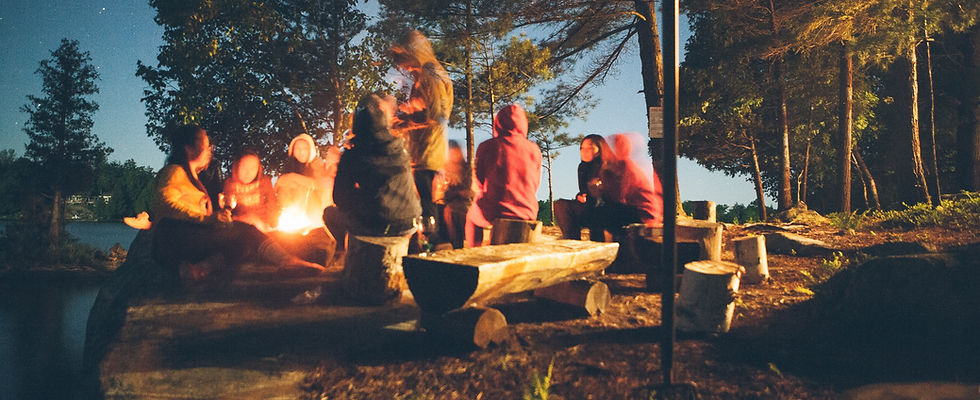 Sitting by Campfire