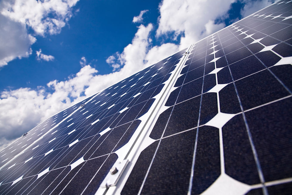 Solar panels installed on a house roof in Sheringham
