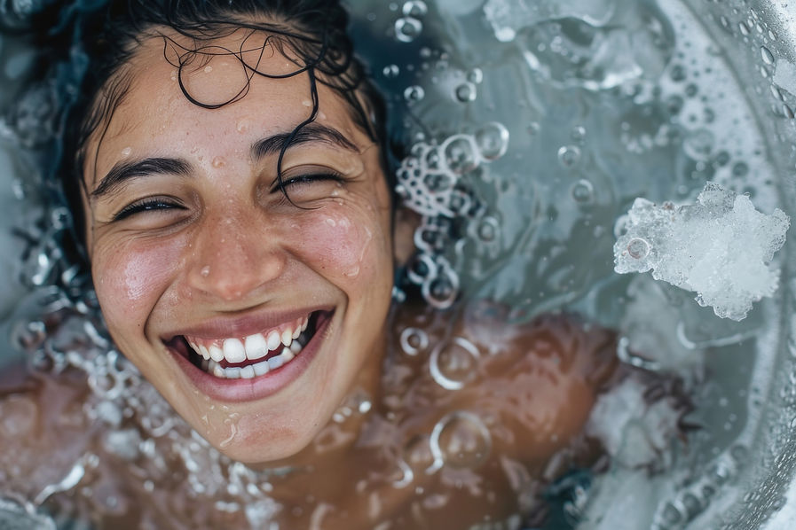 Smiling In Ice Water