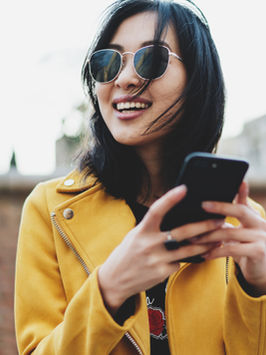 Woman on phone