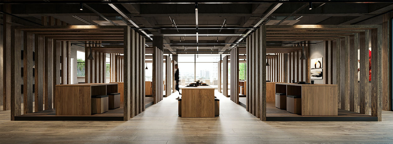 Interior de la oficina moderna