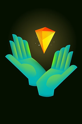 Hands and Diamond