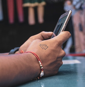 Man Browsing Phone