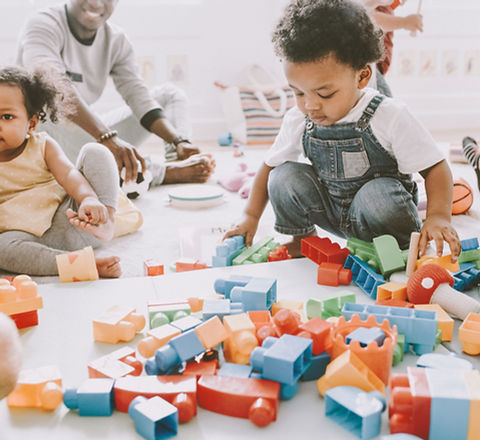 Kids Playing with Lego