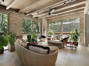 Sunroom with Wicker Furniture