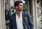 Tailored Checkered Suit