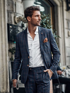 A Casual Suit With Hemmed Sleeves