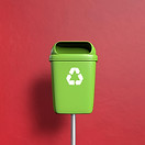 Green Recycling Bin