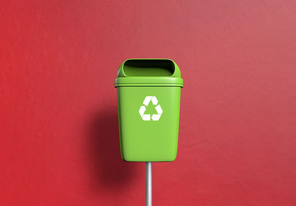 Green Recycling Bin