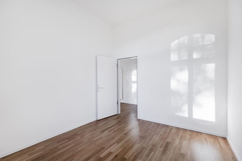 empty room with open door