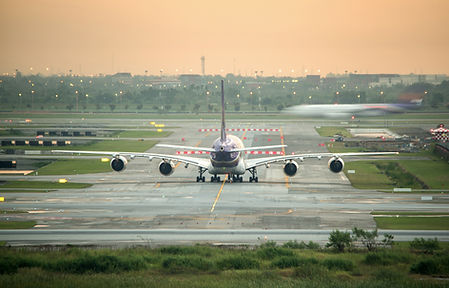 A plane on a runway