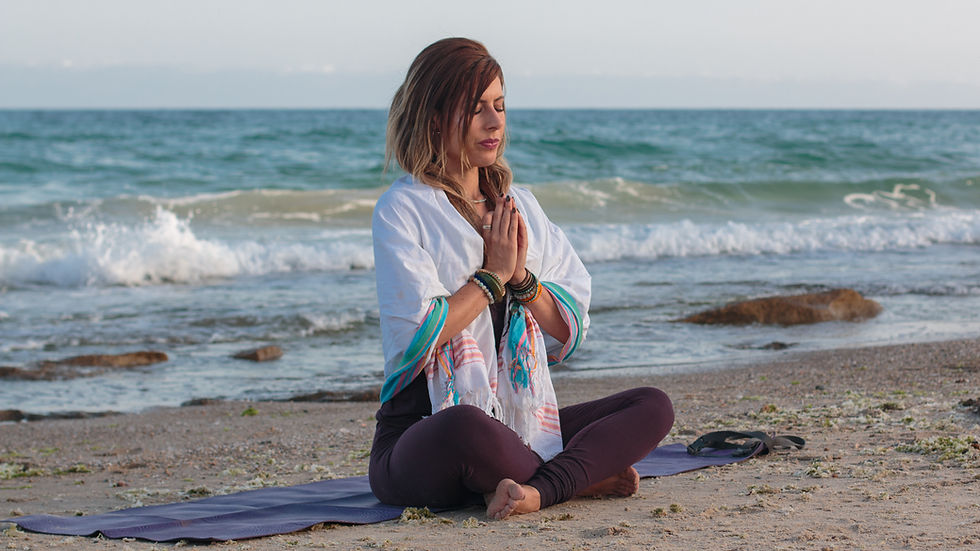 meditate at beach