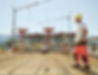 Workers wearing hard hats on construction site