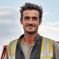 Construction Worker loves his new tool costhammer app for estimating projects