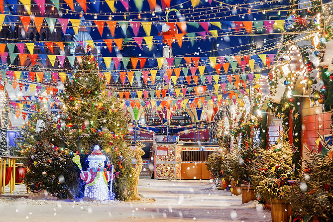 Christmas decorations outdoors