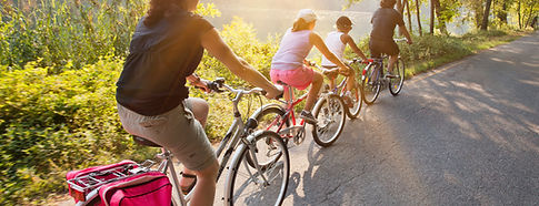 Viagem de bicicleta em família