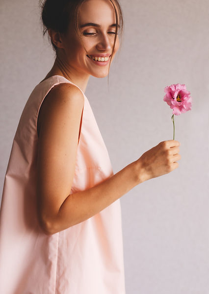 Woman Holding Flower