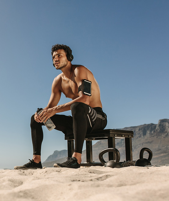 Fitness Trainer at the Beach