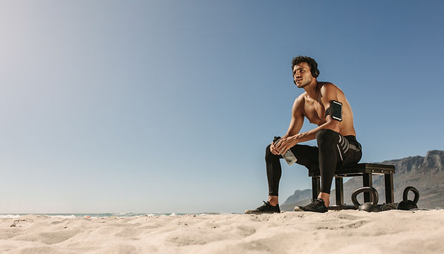 Fitness Trainer at the Beach