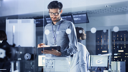Team Working in the System Room